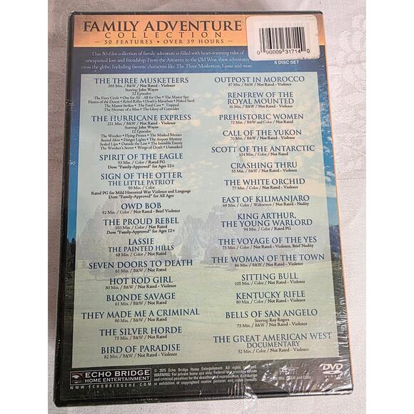 Factory Sealed Family Adventure Collection DVD Set 50 Features - Picture 3 of 3